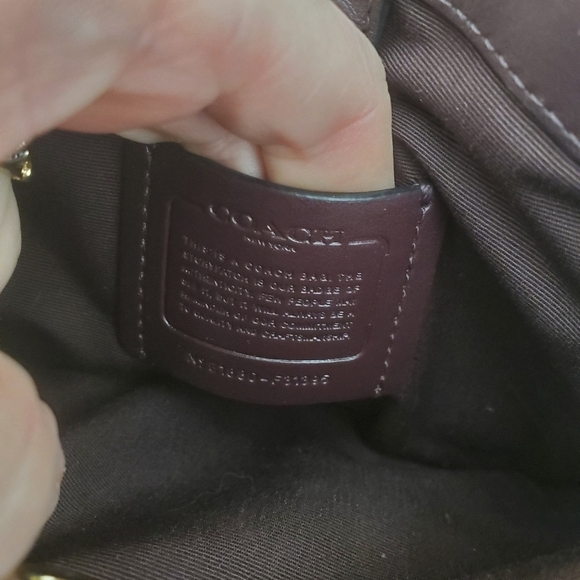 COACH F31395 SAGE CARRYALL Bag Handbag BOUQUET PRINT Purse Oxblood Maroon Small - Picture 13 of 15